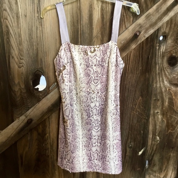 New Ramy Brook python print sequin mini dress 4 - Picture 5 of 9